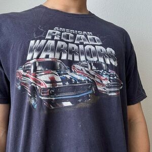 Vintage 2000s American Road Warriors Graphic Tee Shirt Y2K